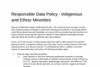 Responsible Data Policy and Considerations